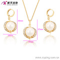 63531-Xuping wholesale gold plated pearl jewelry sets, fashion jewelry